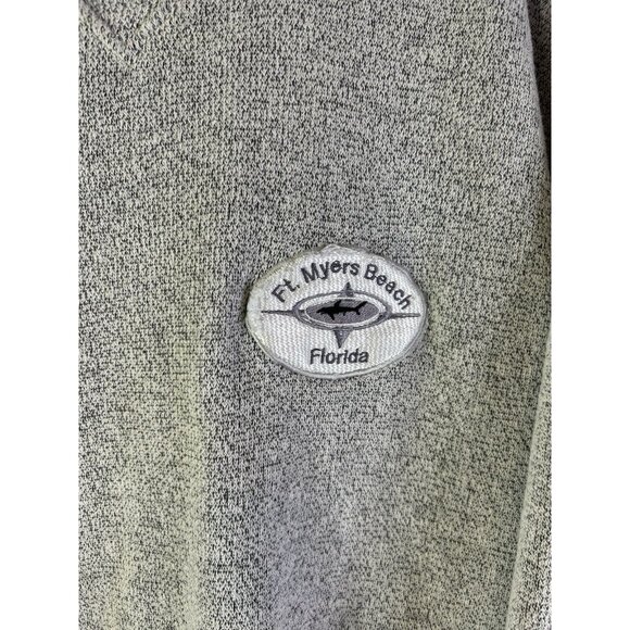 Vintage 90s Ft. Myers Beach Florida Heather Gray Faded Crewneck Sweatshirt - Picture 3 of 8